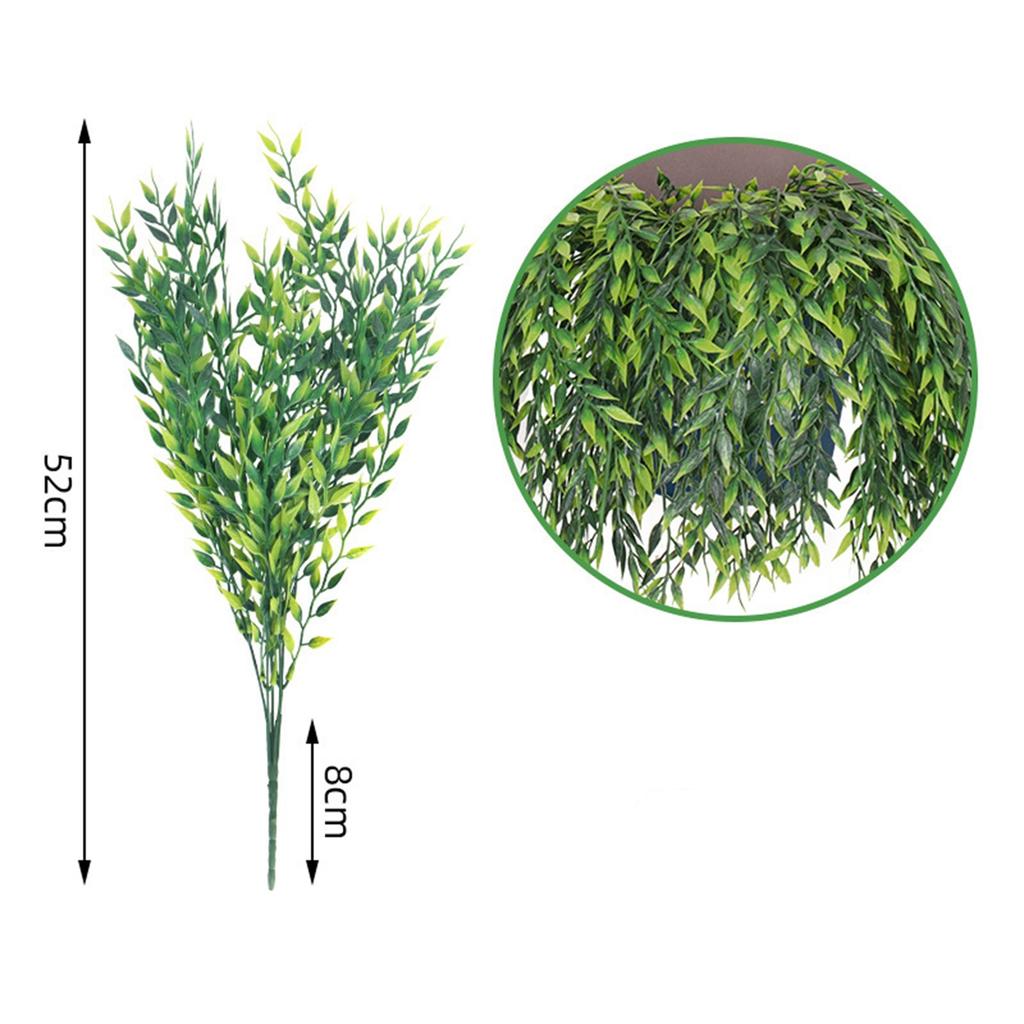 Fake Hanging Plant Artificial Hanging Plant For Indoor Outdoor, 30.7" Artificial Round Leaved Rattan Greenery Plants Home Wall Decoration Supplies