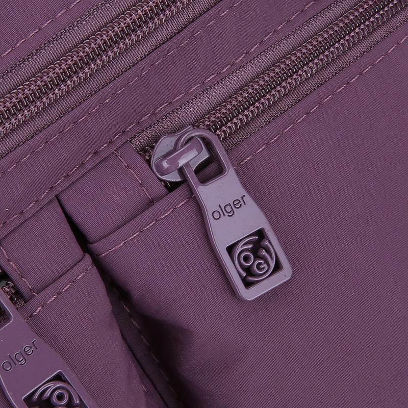 Wasserdichte Nylon-Crossbody-Tasche für Damen Mehrere Taschen Schulter-Handtasche mit Reißverschluss