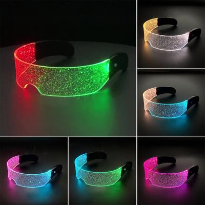 LED Svítící brýle Neonové sluneční brýle Svítící ve tmě Party dárky pro noční klub DJ Taneční hudba Rave doplňky