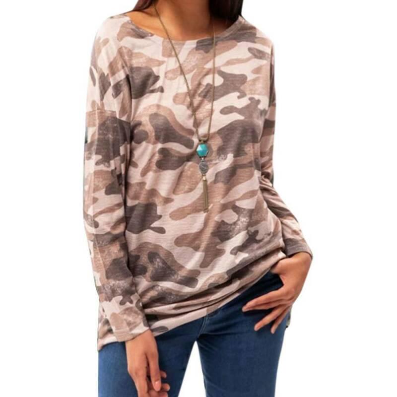 Buy Women Camouflage Printed T-Shirt 