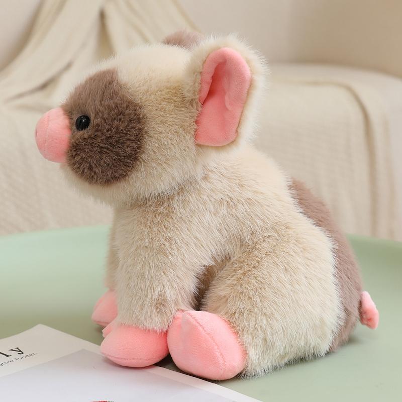 20cm Mini Porcellino Peluche Bianco Tazza da Tè Maiale Peluche Animale della Fattoria Maialino Bambole Morbide Regali di Compleanno Coccoloso Peluche di Natale Regalo