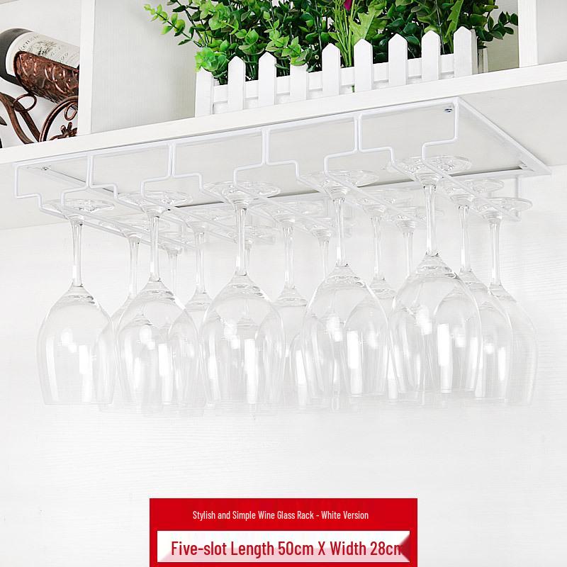 Upside-Down Red Wine Glass Rack for Hanging in Cabinets