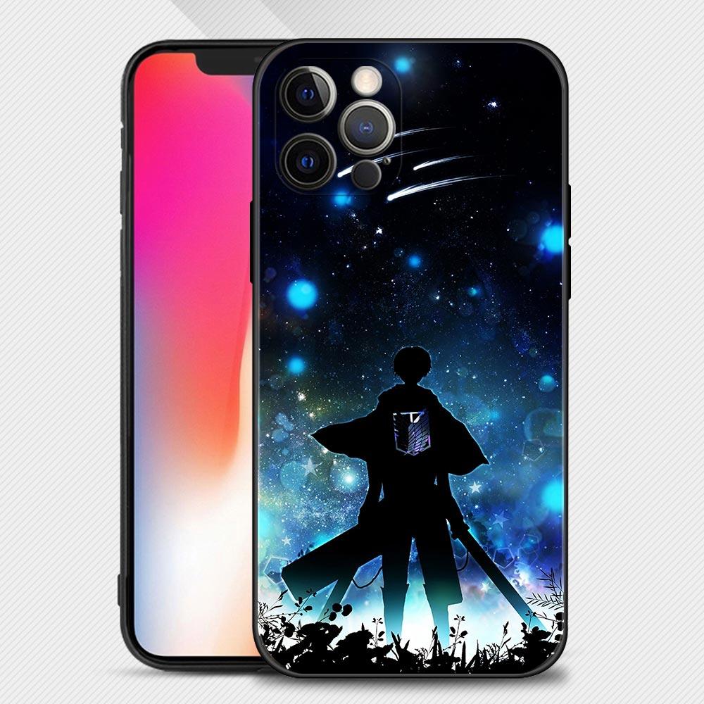 Custodia Per Apple iPhone 13 12 11 Pro Max 13 12 Mini XS Max XR X 7 8 Plus 6 6S SE 2020 Cover Guscio in Silicone L'attacco dei Giganti