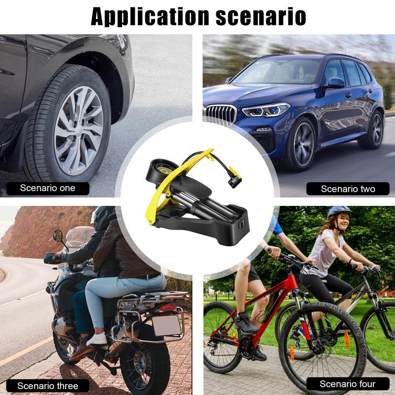 Foot Pump For Inflatables High-pressure Bike Floor Pump Double Cylinder Inflatable Tool For Basketballs Footballs Air Mattresses