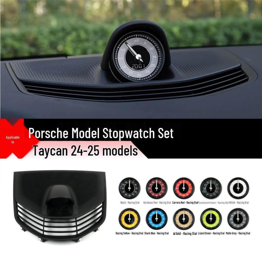 Porsche Taycan Dashboard Clock Upgrade: Mechanical Stopwatch Cover Plate