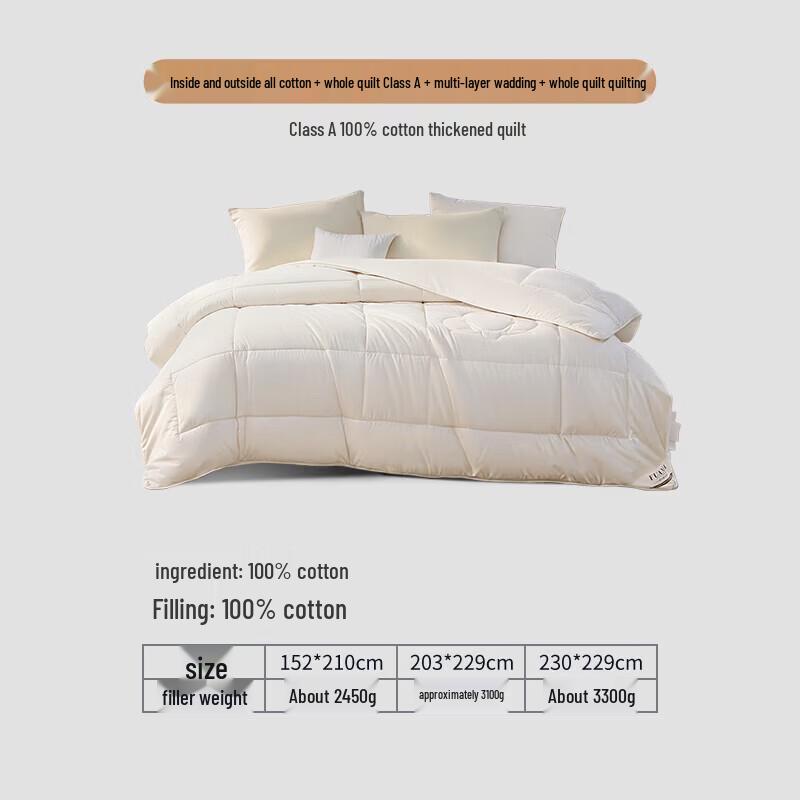 FUANNA 100% Cotton Thick Winter Quilt