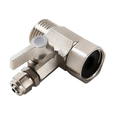 1 adet 1/2''BSP Erkekten Dişiye 1/4'' veya 3/8'' PE Boru Üç Yollu Küresel Vana Çam Fıstığı RO Filtre Fitti