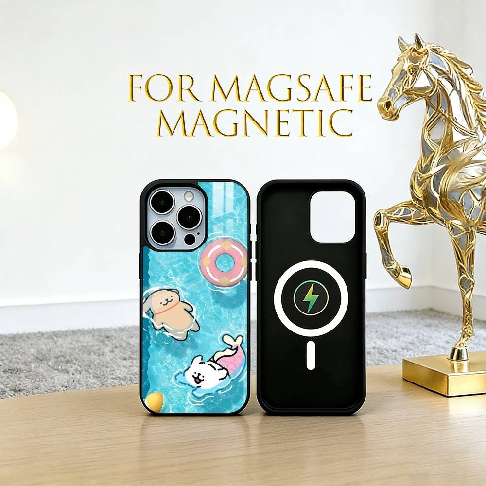 Beautiful Cartoon Phone Case For iPhone17,16,15,14,13,12,11 Plus,Pro Magnetic with Magsafe Wireless Charging