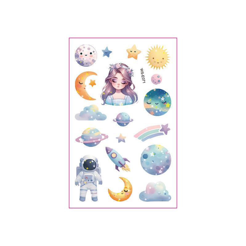Fairy Tale Glitter Tattoo Stickers: Waterproof Butterfly, Unicorn & Bear Designs
