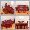 1 set Miniature Retro Dining Chair Table Set Wooden 1 12 Scale Furniture Accessories For House Decoration Kids Pretend Play Toy