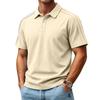 Men's Casual Lightweight Breathable Short Sleeve Polo Shirt with Classic Collar and Button Placket Suitable for Everyday Wear