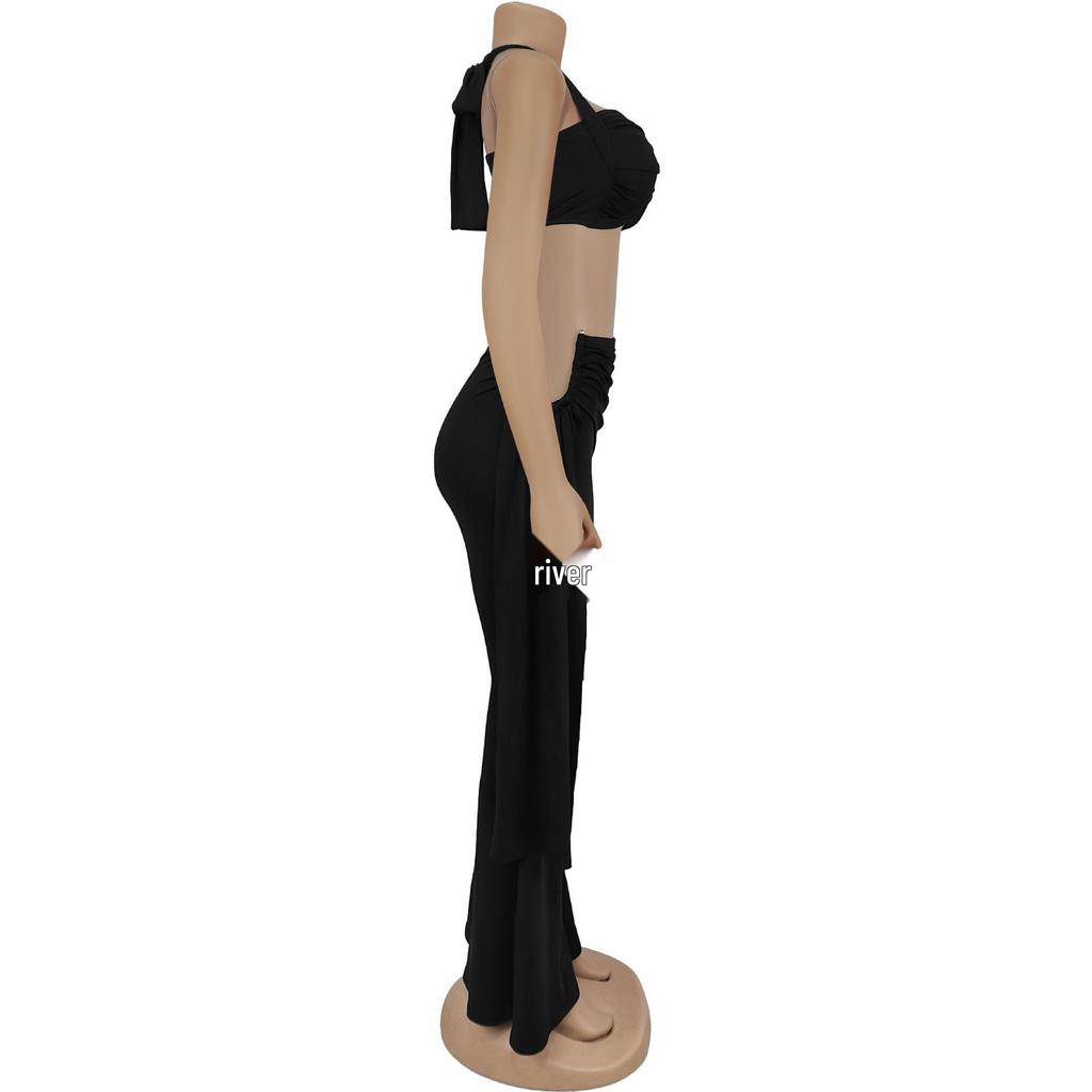 Summer Women's Sexy Strappy Bandeau Long Pants Set