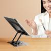 Foldable Carbon Steel Tablets Stand Adjustment Height 360Degree Rotating Base Ventilated Slip proof Optimaled Viewing