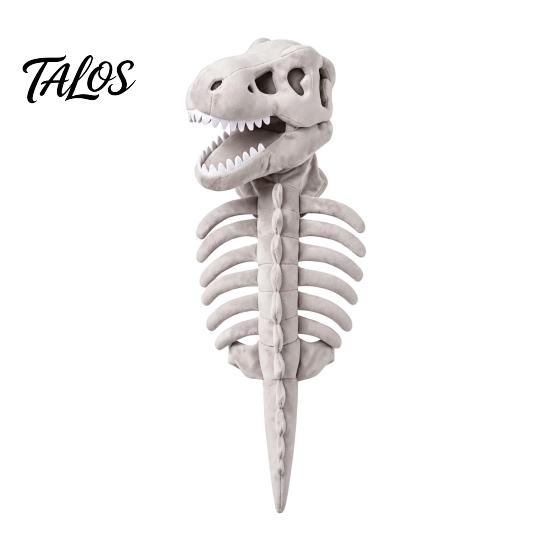 Costume Scheletro di Gatto Traspirante, Costume Dinosauro per Animali Domestici, Vestito T-Rex in Morbido Peluche per Halloween, Abbigliamento Divertente da Cosplay per Gatti e Cani Piccoli