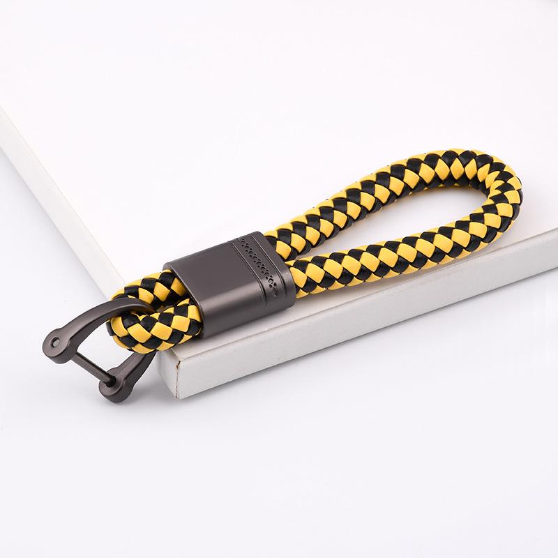 Creative Flower Pass Car Keychain Internet celebrity Key Chain Couple Braided Rope Bag Key Pendant Personalized Gifts