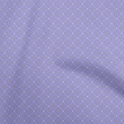 Cotton Flex Bluish Violet Fabric Asian Floral Ornamental  Sewing Craft Projects Fabric Prints By Yard 40 Inch