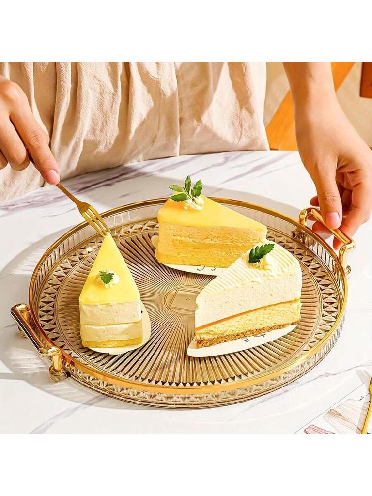 1 acrylic dessert tray, reusable snack tray, breakfast tray, cake tray, decorative fruit tray, cupcake tray, creative cake tray
