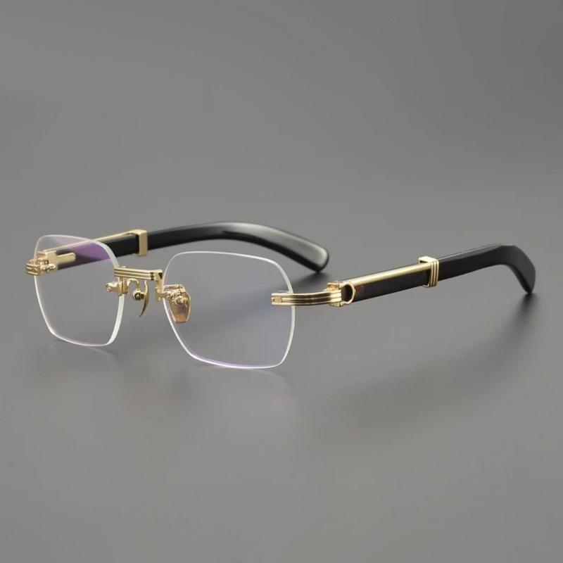 Fashionable Frameless Reading Glasses for Men High Definition Anti Blue Light Square Men Women Presbyopic Eyewear