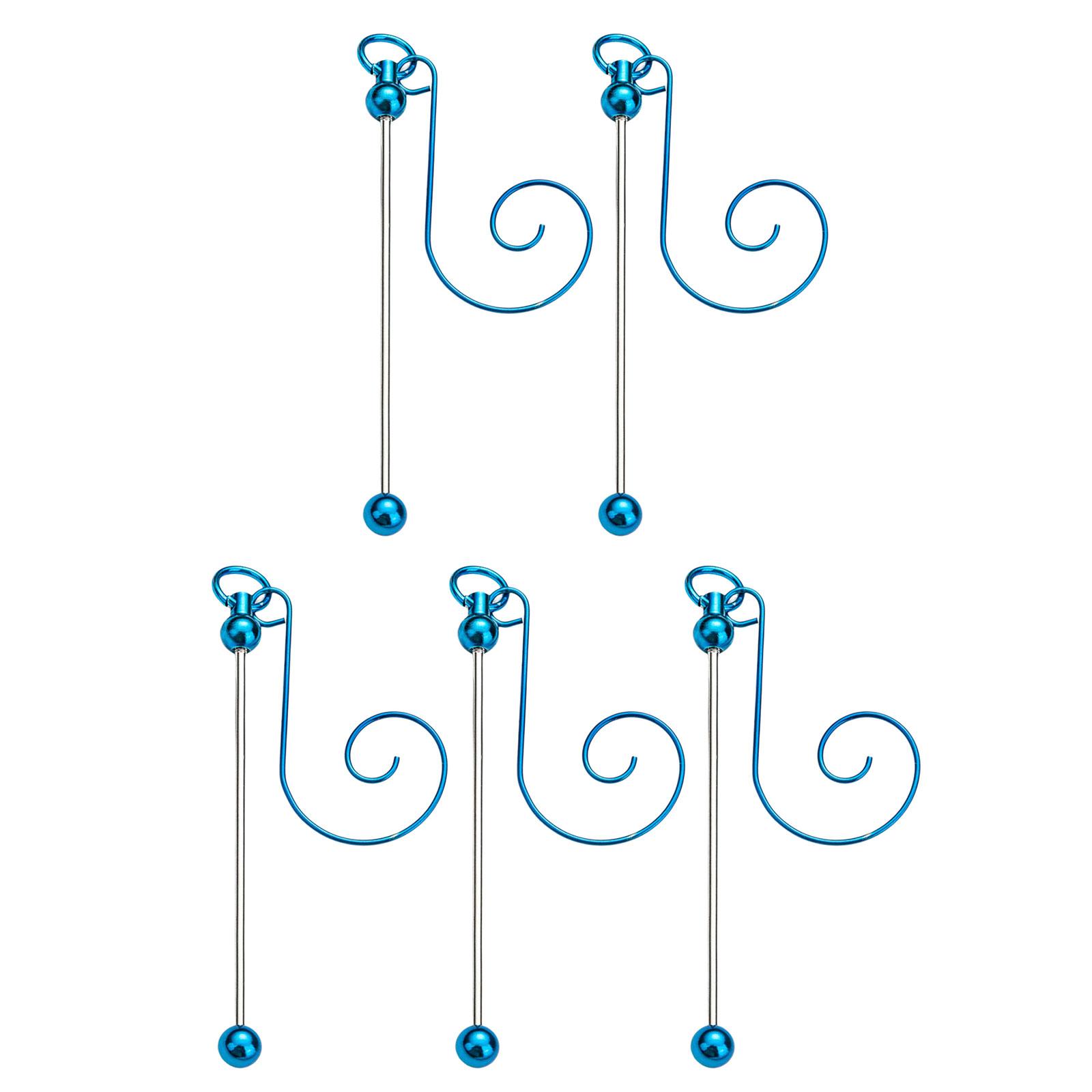 

Набор из 5 металлических вешалок с бусинами для рукоделия и украшения елки, цветные подвесные крючки, аксессуары для рукоделия 9