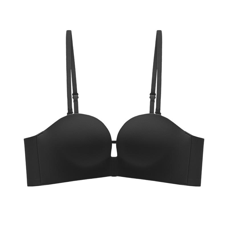 Seamless Push-Up Strapless Bra for Women with Small Chest - Sexy Cross Back, Wireless Side Support