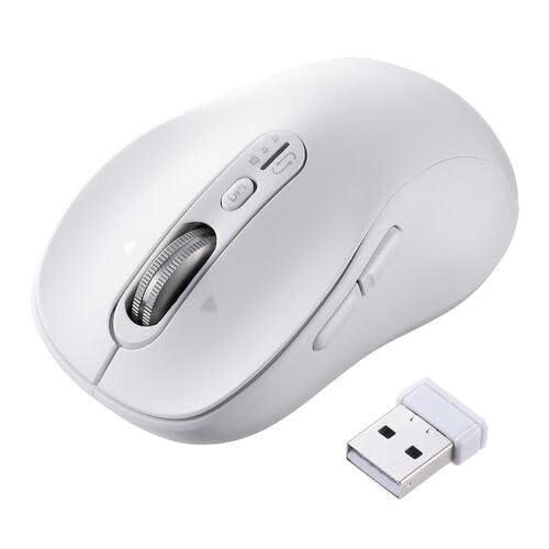 Sanwa Direct Wireless Mouse Tilt Wheel High Speed Scroll Quiet Bluetooth Wireless Multi-Pairing Rechargeable [Equipped with Back/Forward Buttons] 5 Bu