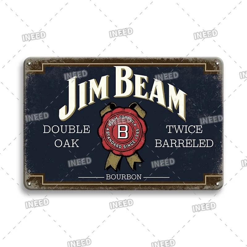 Tequila Whisky Tin Sign Metal Sign Dekoracyjny Vintage Plate Decor Retro Plakietka do Baru Pub Man Cave Club Room Home Wall Decor