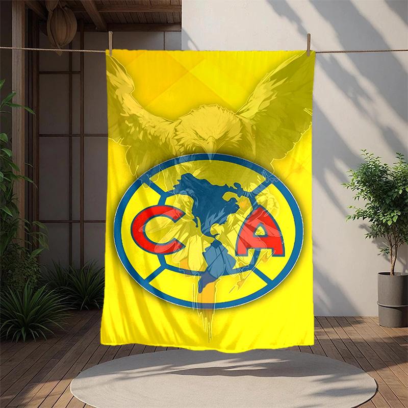 Club Amrica Flannel Blanket Soft Warm All-Season Throw, Design for Camping, Car Travel, Hiking Sofa, Bed, Office Perfect Gift for Parties
