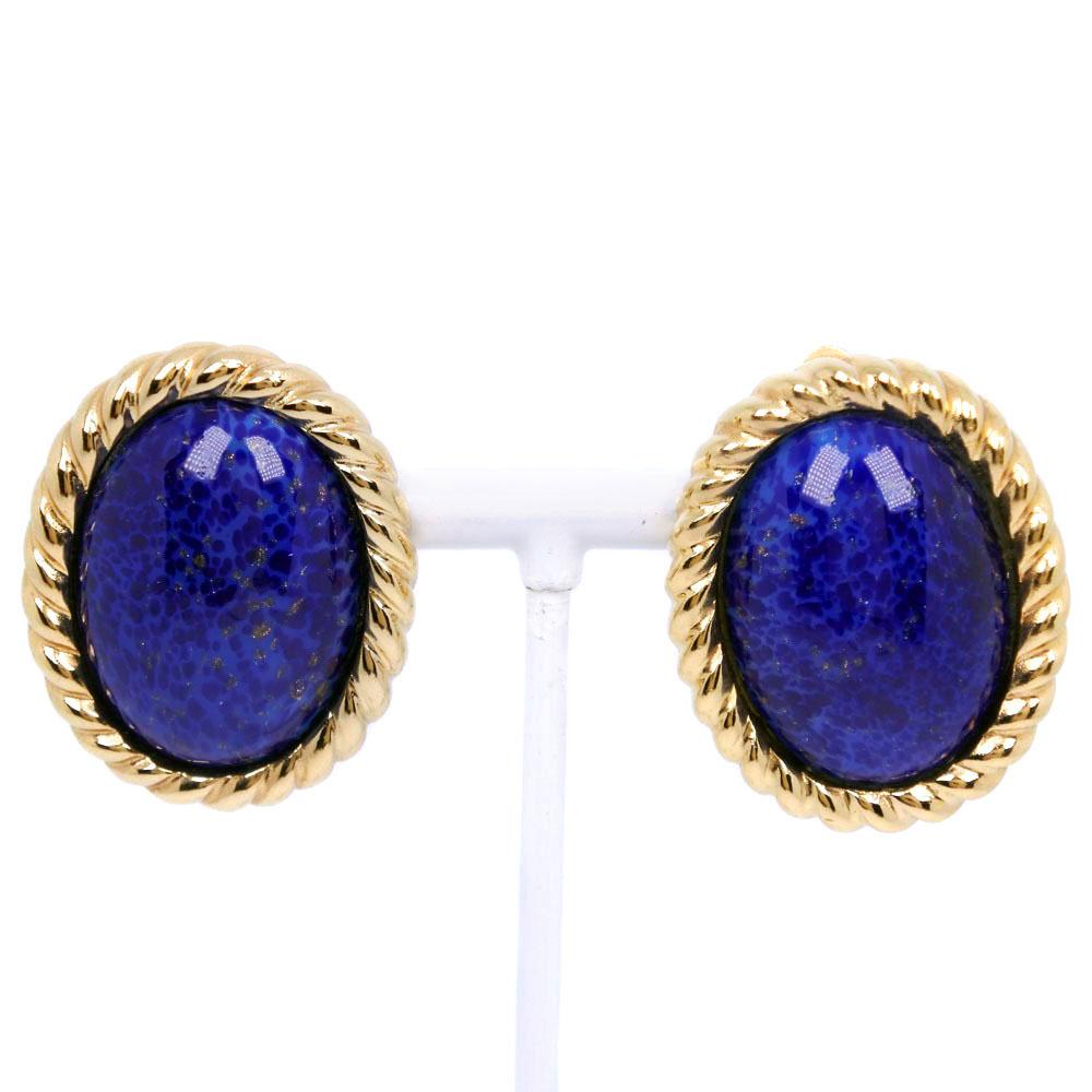 

Dior Earring vintage Blue Plated Gold 35.5g Women Used