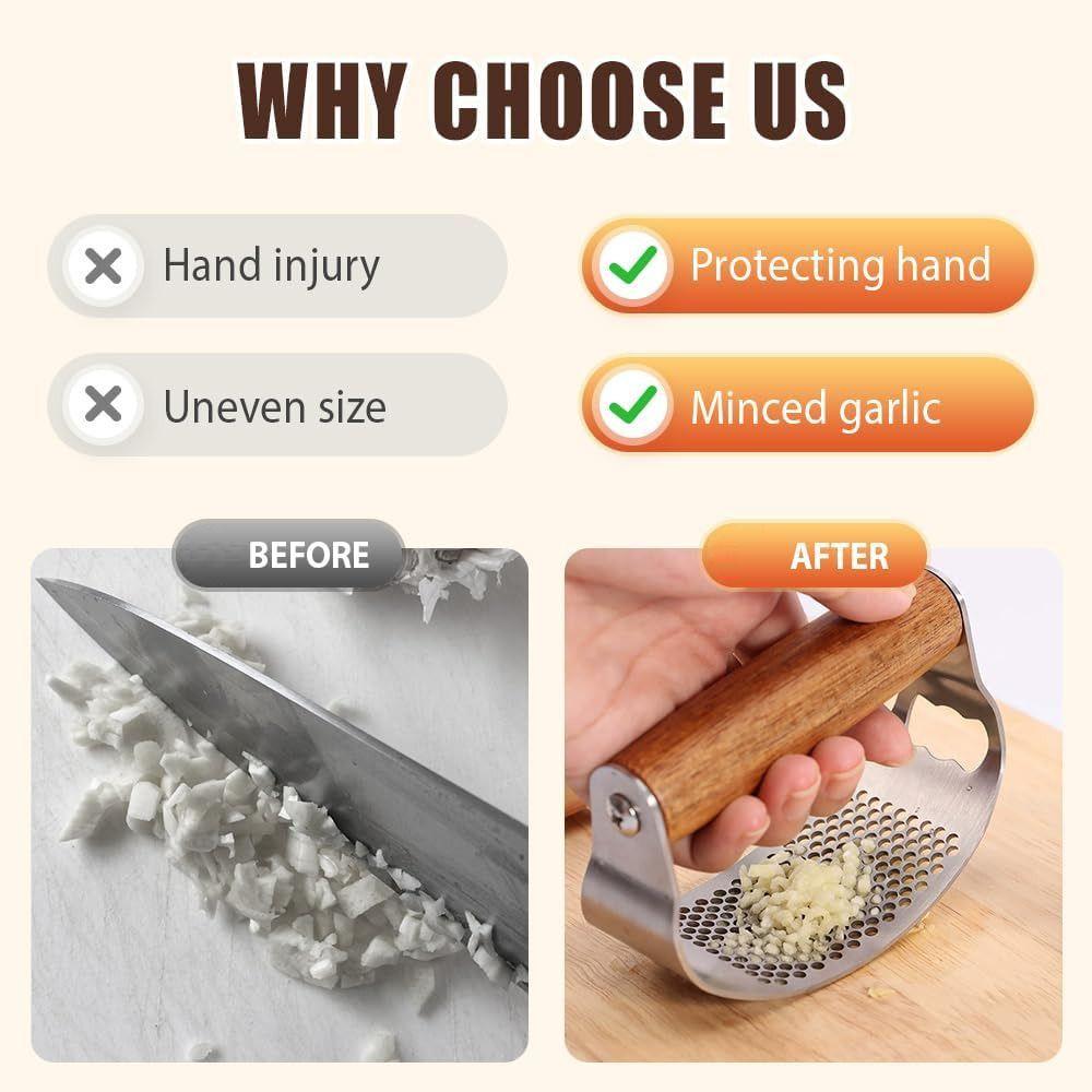 Stainless Steel Garlic Crusher Honeycomb Design Garlic Mincer Creative Garlic Presse for Onion