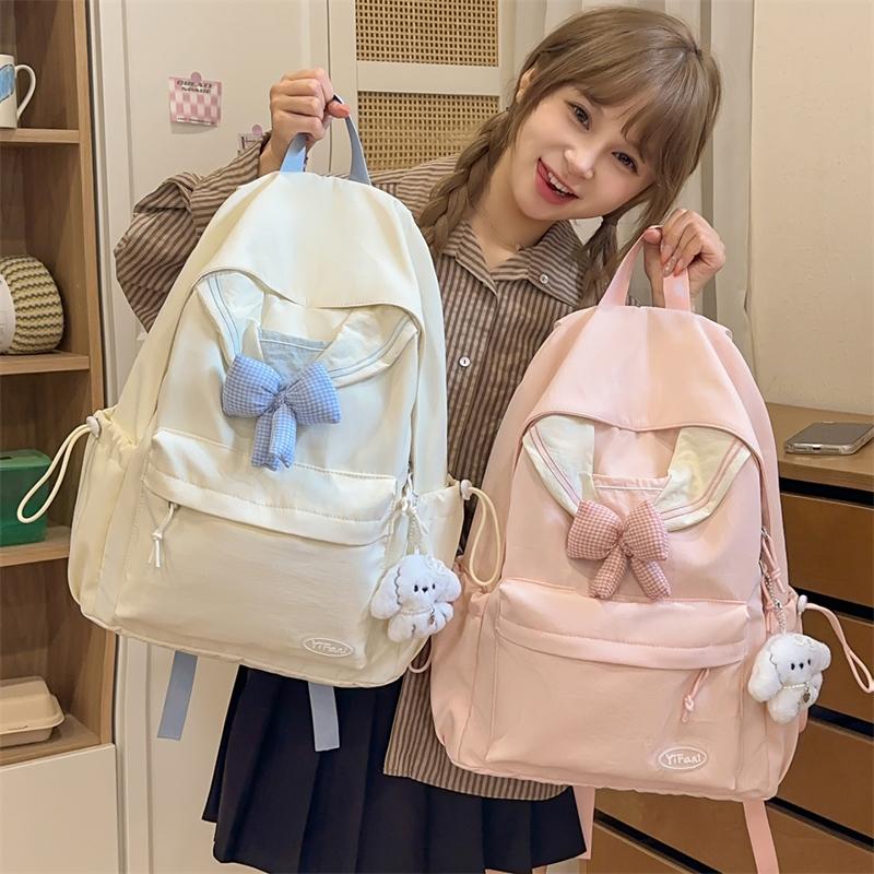 Student Schoolbag Women's Bow Backpack