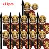MOC Creative Medieval Game Valley Kinghts Ailin Guard Figures Warrior Armored Soldiers Army Weapons Helmet Blocks Bricks Toys