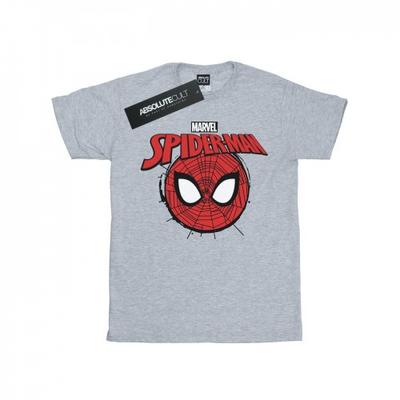 Mädchen-T-Shirt aus Baumwolle mit Spider-Man-Logo und Kopf