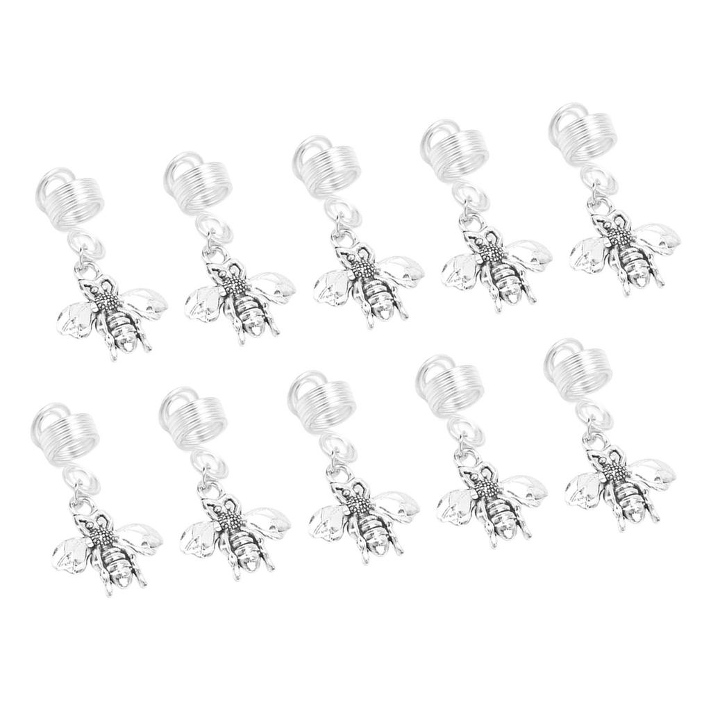 10Pcs Beard Bead Metal Viking Style Hair Beads Bug Insect Design Accessory for Men Women