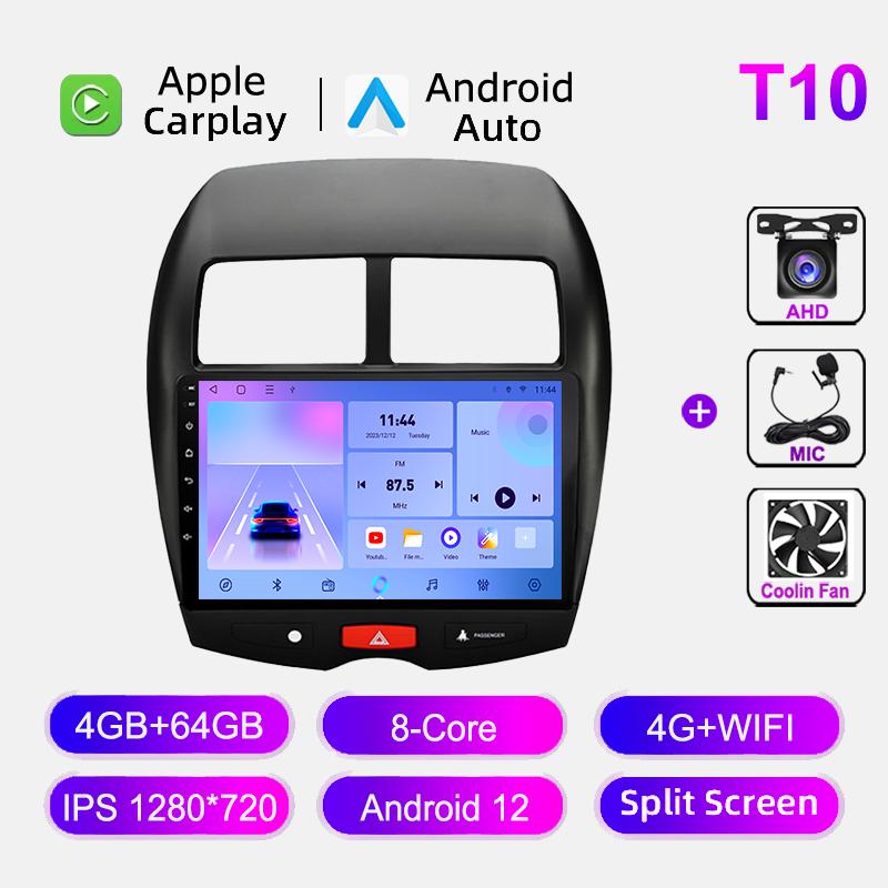 10''Carplay Android Auto Radio For Mitsubishi ASX 1 2010-2016 Car Intelligent Systems Audio Navi GPS Autoradio Multimedia Player