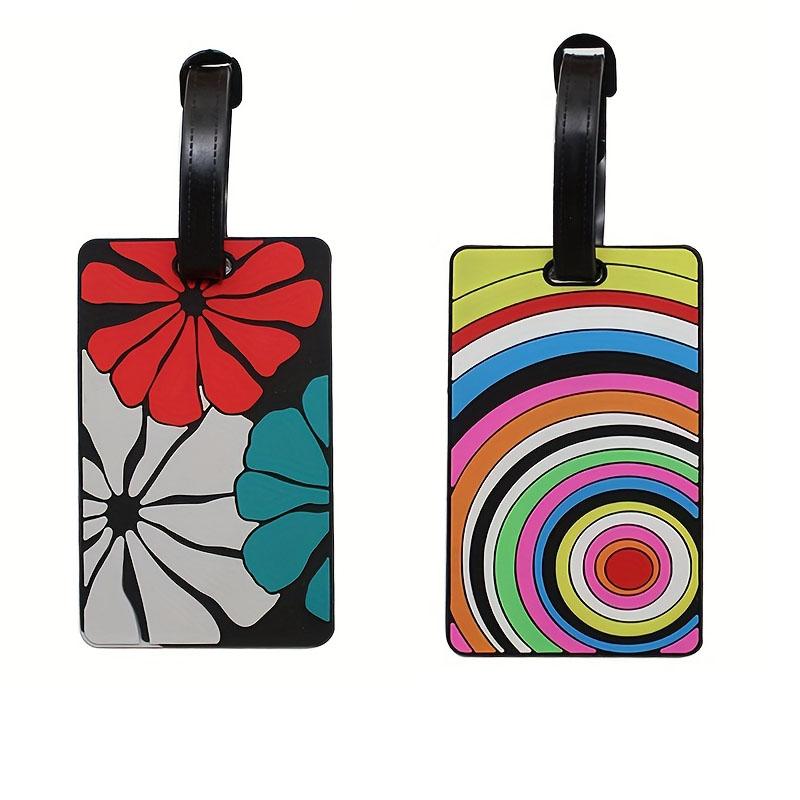 2pcs  luggage tags, PVC soft adhesive  luggage tags, aircraft luggage   tags, luggage check-in tags