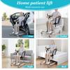 Portable Car Patient Lift Aid Transport Chair W/Adjustable Height & Width Patient Transfer Aid with Wheels for Elderly & Disable