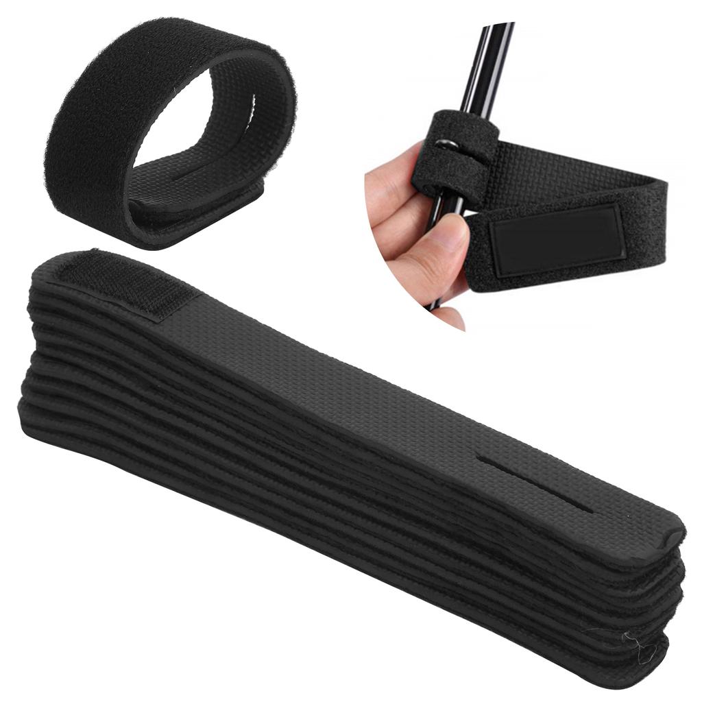 10Pcs Set Fishing Rod Tie Strap AntiSlip Pole Fixing Band Rod Wrap Holder Accessory