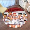 Custom Name Slam Dunk Printed Round Rug Carpet Chair Rug Area Rug Entryway Doormats,for Office Chair Living Room Bedroom Kitchen Room.