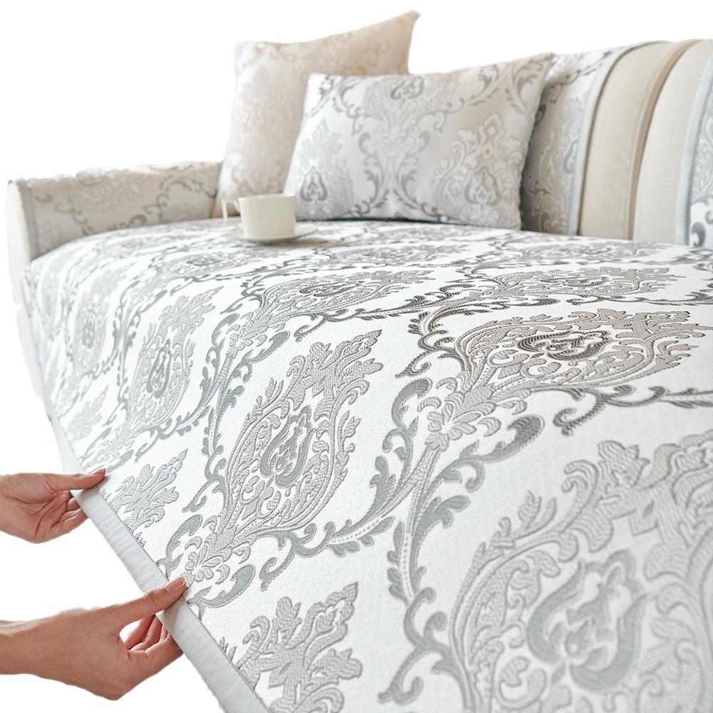 High Precision Jacquard Sofa Cover Towel Luxury Universal Non-slip Sofa Mat Pad Modern Washable Couch Slipcovers Living Room