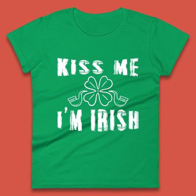 Kiss Me I'm Irish St. Patrick's Day Womens T-Shirt Mens Tops Tees Unisex