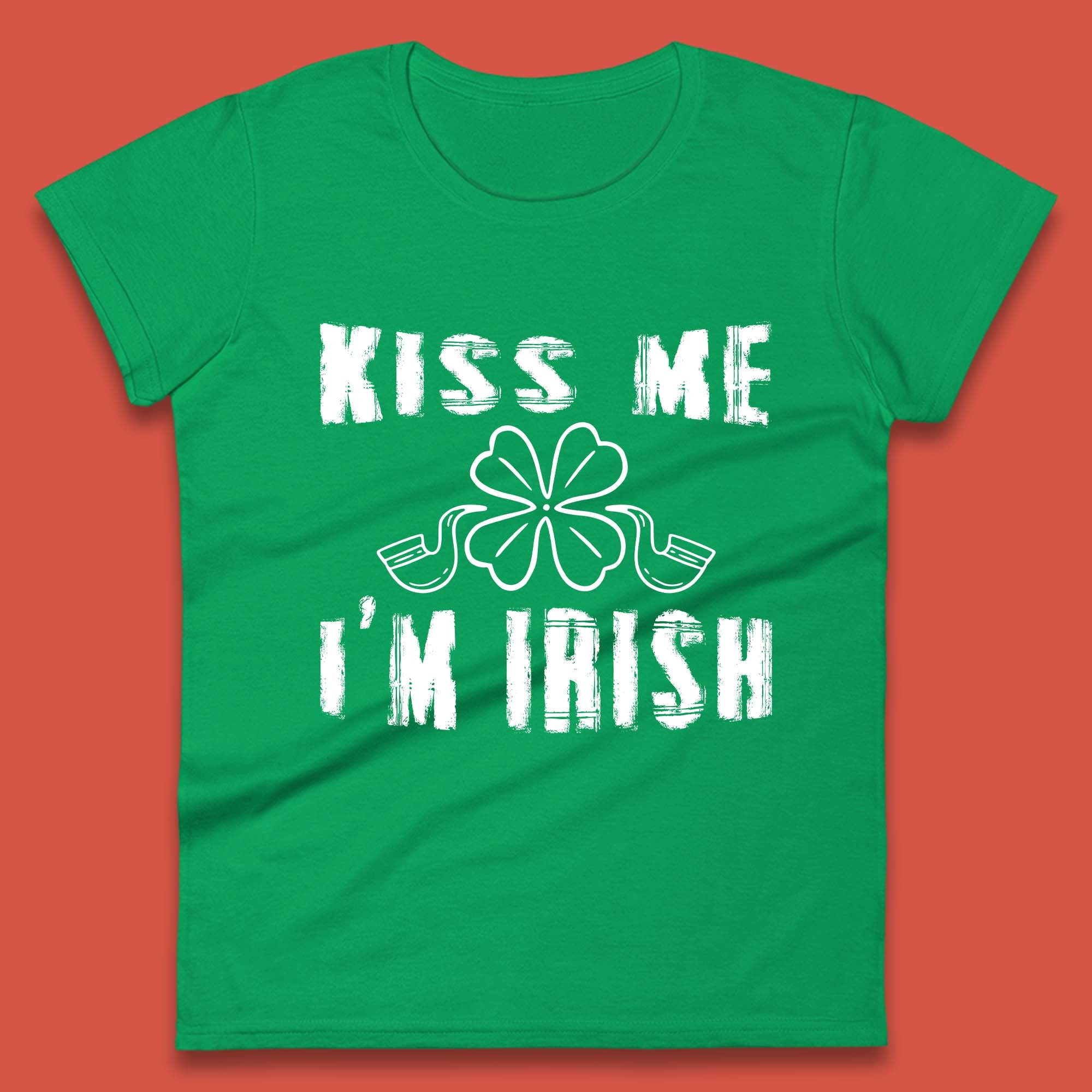 Kiss Me I m Irish St. Patrick s Day Womens T-Shirt Mens Tops Tees Unisex XL