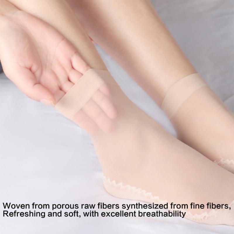 10 Pairs Women's Crystal Sheer Ankle Socks Anti Snags Comfortable Invisible Formal Ultra Thin Socks for Everyday Wear