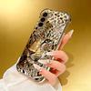 Golden tiger pattern four corner anti drop glass phone case suitable for Samsung Galaxy S26 S25 S24 S22 S21 S20 FE/Ultra/Plus