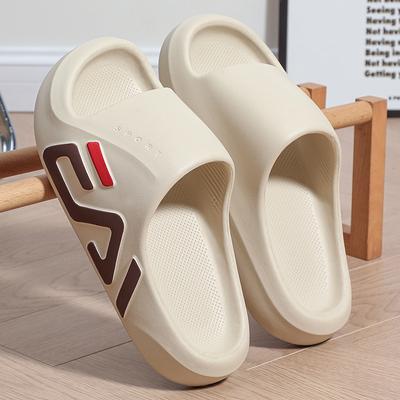 Neue Herren Hausschuhe Sommer Zuhause Ein-Wort Sandalen drinnen und draußen leicht verschleißfest und bequem trendige Herren Hausschuhe Herrenschuhe