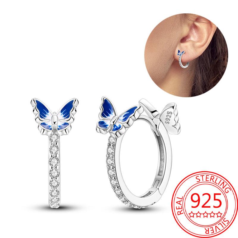 Brincos de abelha para menina adorável amarelo preto dançando abelha feliz s925 brincos de argola presente de aniversário joias de prata