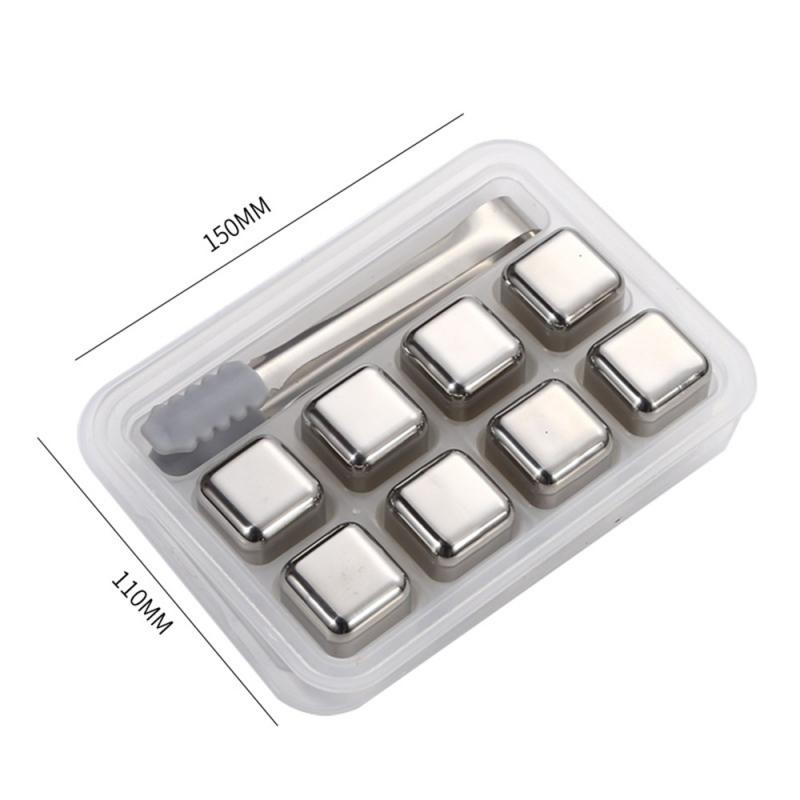 

Stainless Steel Ice Cubes Reusable Chilling Stones for Whiskey Wine Keep Drink Cold Longer SGS Test Pass