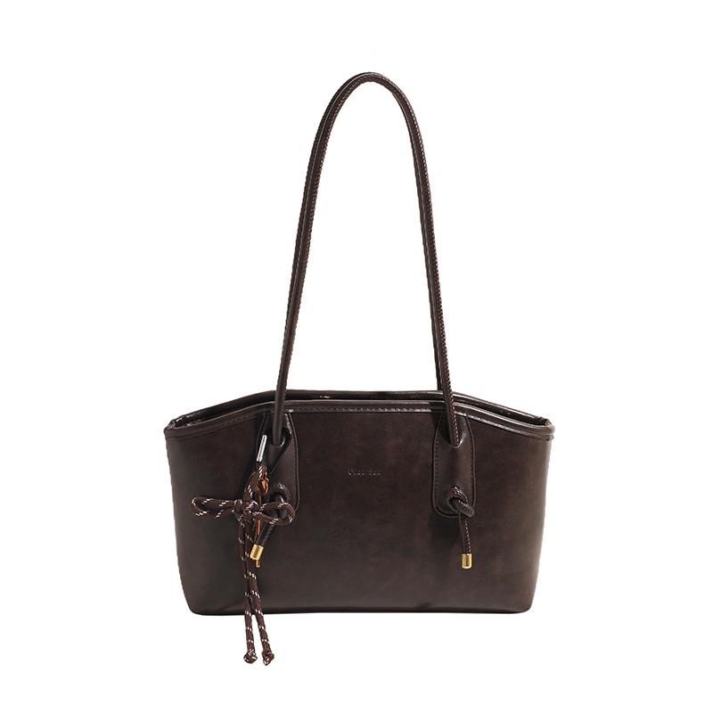 

2025 Women s Large-Capacity Retro Shoulder Tote Handbag – New Autumn/Winter Collection Without Pendant кофейный