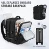 Expandable Travel Laptop Backpack for Men and Women, Large Capacity Waterproof Hand Luggage, Airplane Carry-On Bag