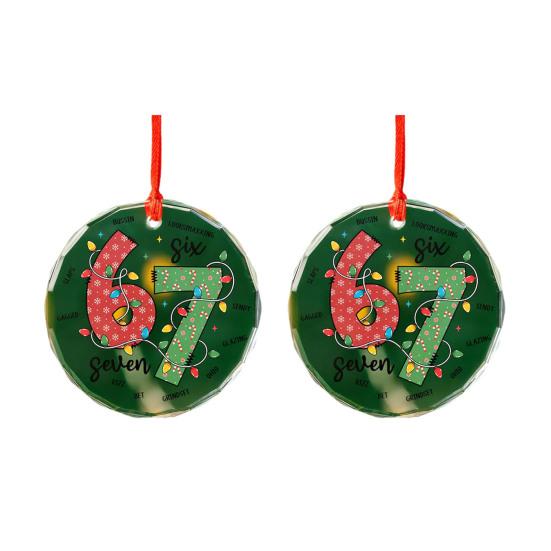 Der Weihnachtsmann sagt Sechs Sieben Ornament Acryl Weihnachtsbaumdeko mit einzigartigem Spruch Festliche Feiertags-Hängedekoration