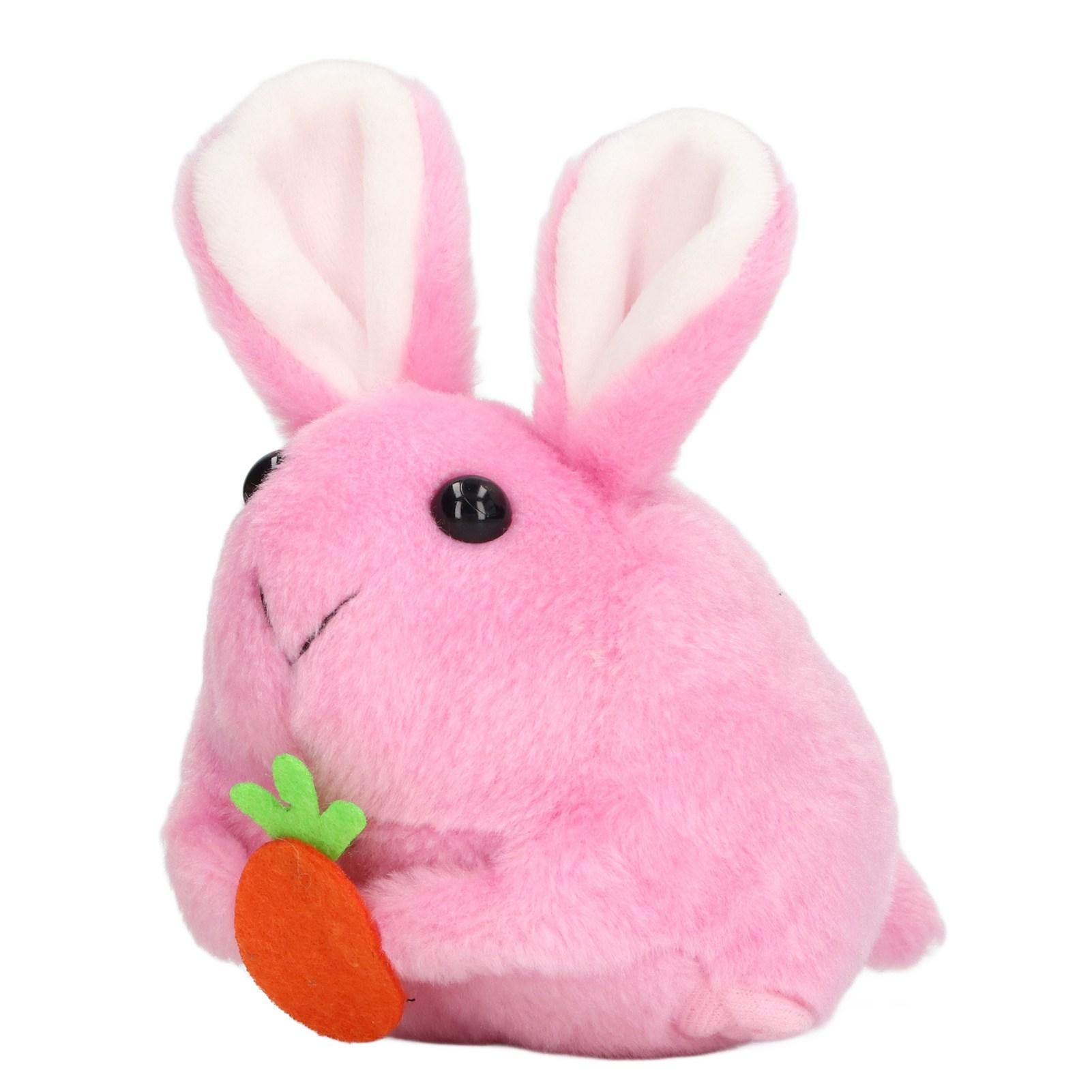 Plush Bunny Clockwork Toy Tail Shaking Rotating Cute Exquisite Fine Workmanship Plush Bunny Toy